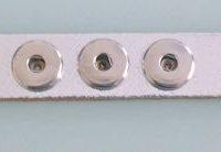 Traumhafte Lederarmbänder in silber für Chunkknöpfe