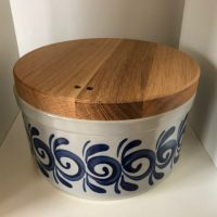 Klassischer Brottopf grau-blau