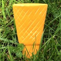 Geripptes Glas Beetstecker #Gartendeko