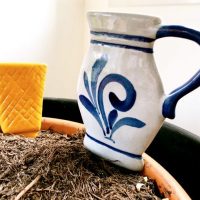 Blumentopf und Fenster Dekoration #Bembel