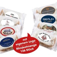 Super-Mini-Stollen mit eigenem Etikett