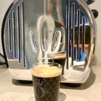 #Geripptes Espresso Glas #Scnapsglas