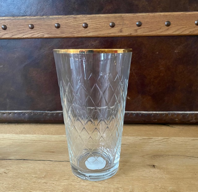 Apfelweinglas 0,5 L Goldrand Geripptes #Goldrand #Geripptes